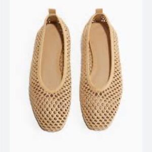 H&M Braided Woven Ballet‎ Flats NWOT Size 10/41 Neutral Beige